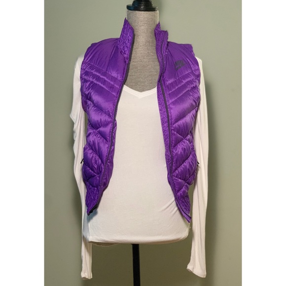 Nike Purple Down Puffer Vest - Picture 2 of 9